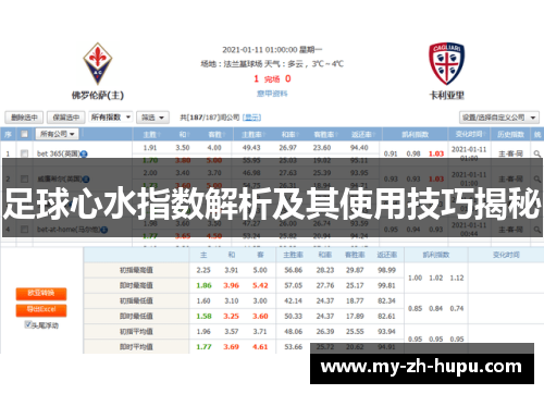 足球心水指数解析及其使用技巧揭秘 足球心水指数解析及其使用技巧揭秘